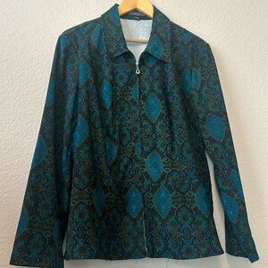 Dark paisley zip jacket